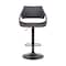 Armen Living Aspen Adjustable Swivel Gray Faux Leather and Walnut Wood Bar Stool with Black Base LCASBAWABLGR - alternate 8